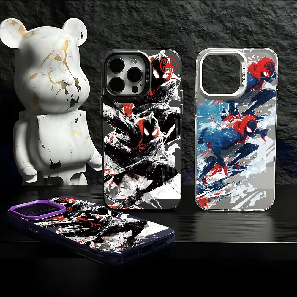 Cartoon Spiders man Case for VIVO Y15S Y16 Y17S Y21 Y22S Y27 Y50 Y91 Y93 V23 V25 V27 V29 S1 Pro 5G Matte Shockproof Back Cover