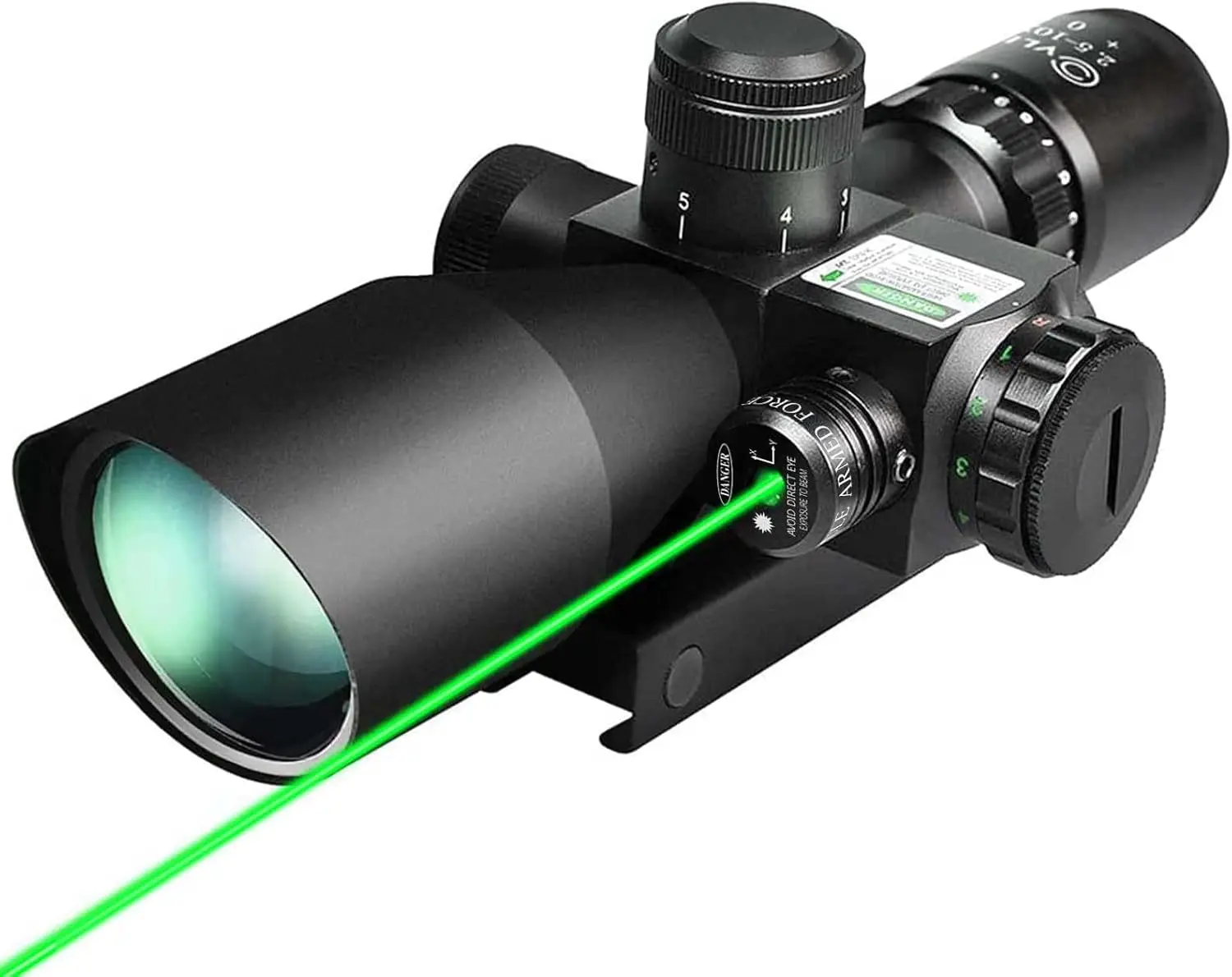 2.5-10x40e Red & Green Illuminated Scope with 20mm Mount