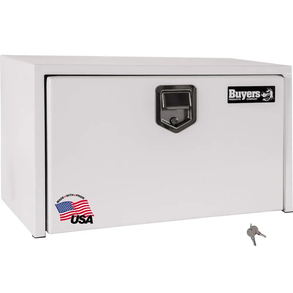 

Products 1702200 Steel Underbody Truck Box with Lockable Paddle Latch, 18x 18x 48 Inch, for Work Utility Truck, Truck Storage a