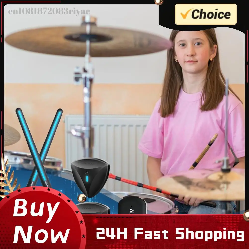 

Портативный комплект воздушных барабанов, адаптер для воздушных барабанов, Bluetooth-совместимые виртуальные барабанные палочки, реалистичные эффекты, аксессуары для музыкальных инструментов