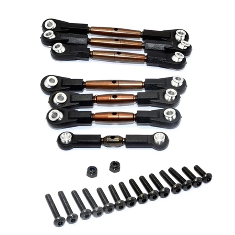 7Pcs Steel Steering Link Rod Linkage Servo Rod Set For Tamiya TT-02B TT02B 1/10 RC Car Upgrade Parts Accessories