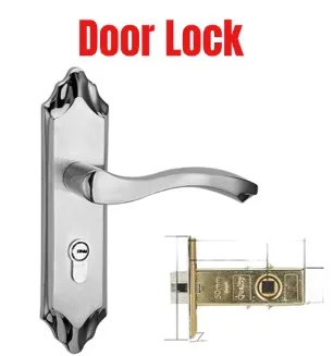 Single Tongue Door Lock Constructed from 304 Stainless Steel for Bathroom or Indoor Doors Featuring Noise Reducing Operation