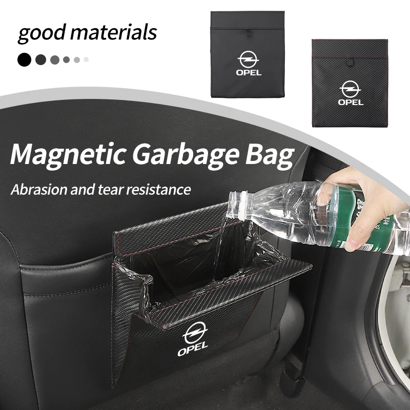 

Car Seatback Waste Bag Trash Pocket Garbage Pouch Accessories For Opel Corsa Astra Insignia Vectra Zafira Meriva Mokka Grandland