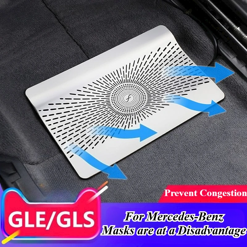

For Mercedes GLE350 GLE450 2020-2024 Under Seat Air Vent Cover Protector Anti-Dust Grille Premium Interior Upgrade Accessories