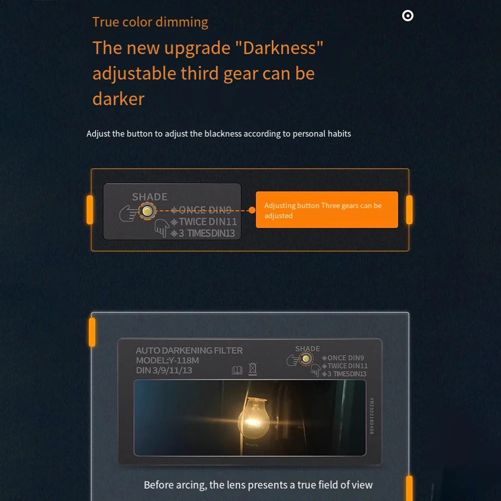 3-Niveaus Verstelbare Verduistering Lassen Lenzen Solar LCD Bril Lasser Beschermende T-Klasse Variabele Licht Lenzen Lassen