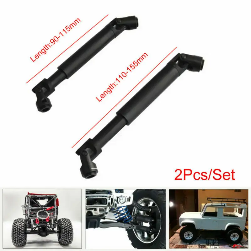 

2Pcs Steel CVD Universal Joint Drive Shaft for 1/10 RC Rock,110-155Mm