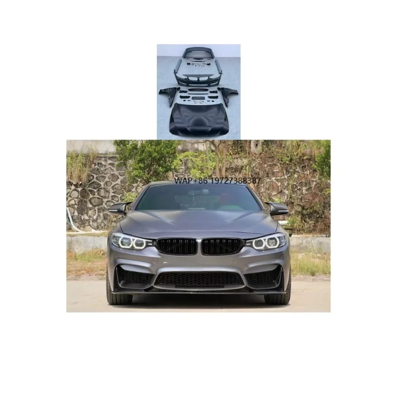 

Facelift for 2014-2019 F32 F33 F36 Upgrade to M4 Kits Cutting Version Front and Rear Car Bumper