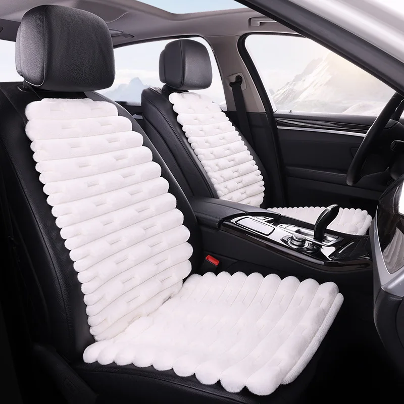 الشتاء الدافئة أفخم مقعد السيارة يغطي مجموعة كاملة العالمي مقعد السيارة أغطية حماية لطيف اكسسوارات السيارات الداخلية أغطية مقاعد امرأة #4