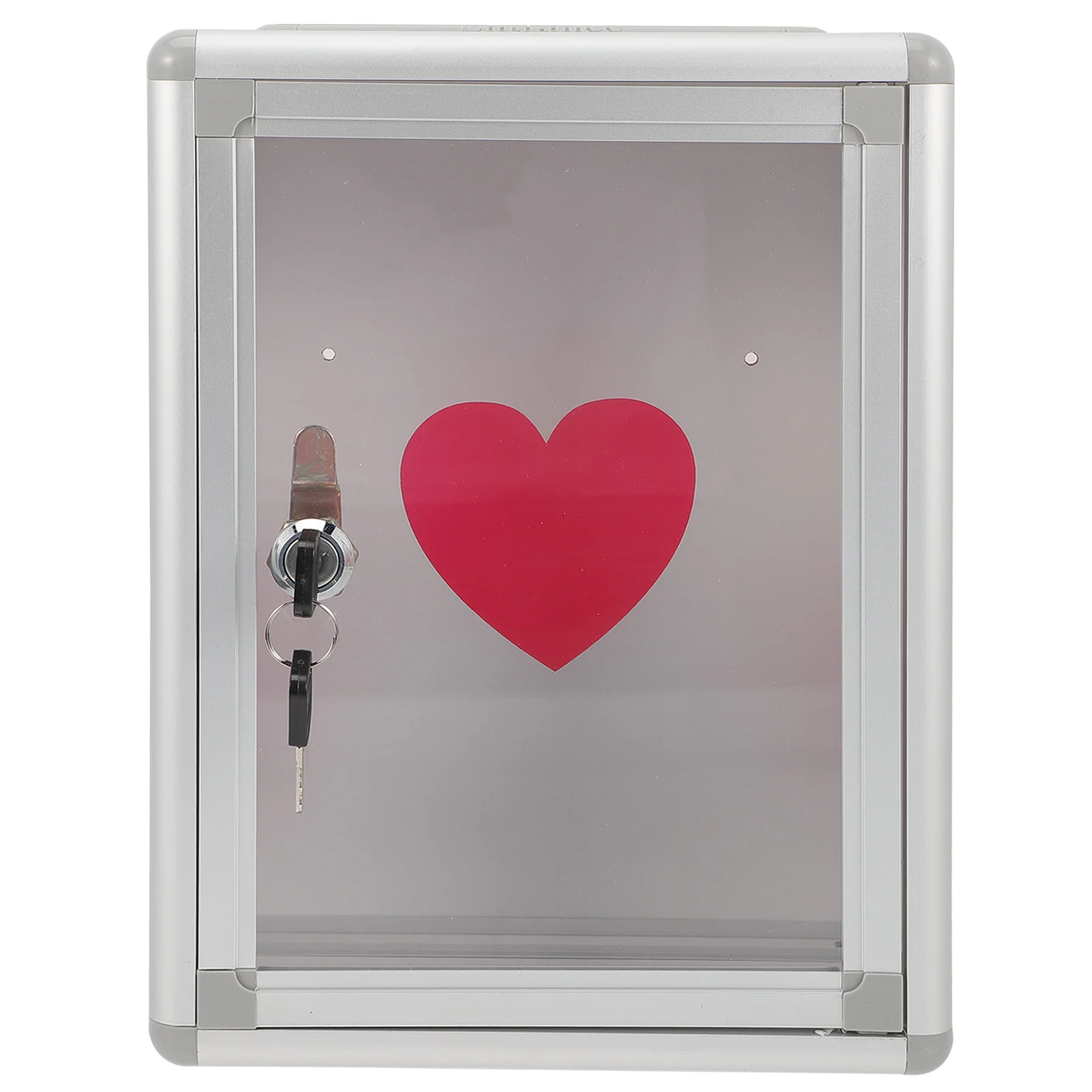 

Clear Window Mailbox Acrylic Donation Boxes for Fundraising Aluminum Alloy Letter Post Container