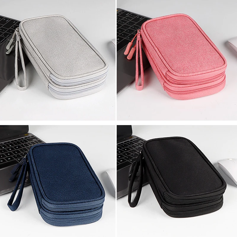 Portable Travel Digital Product Storage Bag Organizer Multi-layer Headset Cable Handbag Charging Treasure USB Data Cable Bag