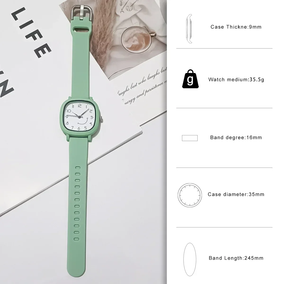 

Women Smile Dial Quartz Watches Jelly Color Silicone Strap Student Sports Watch Casual Simple Ladies Wristwatch Dropshipping