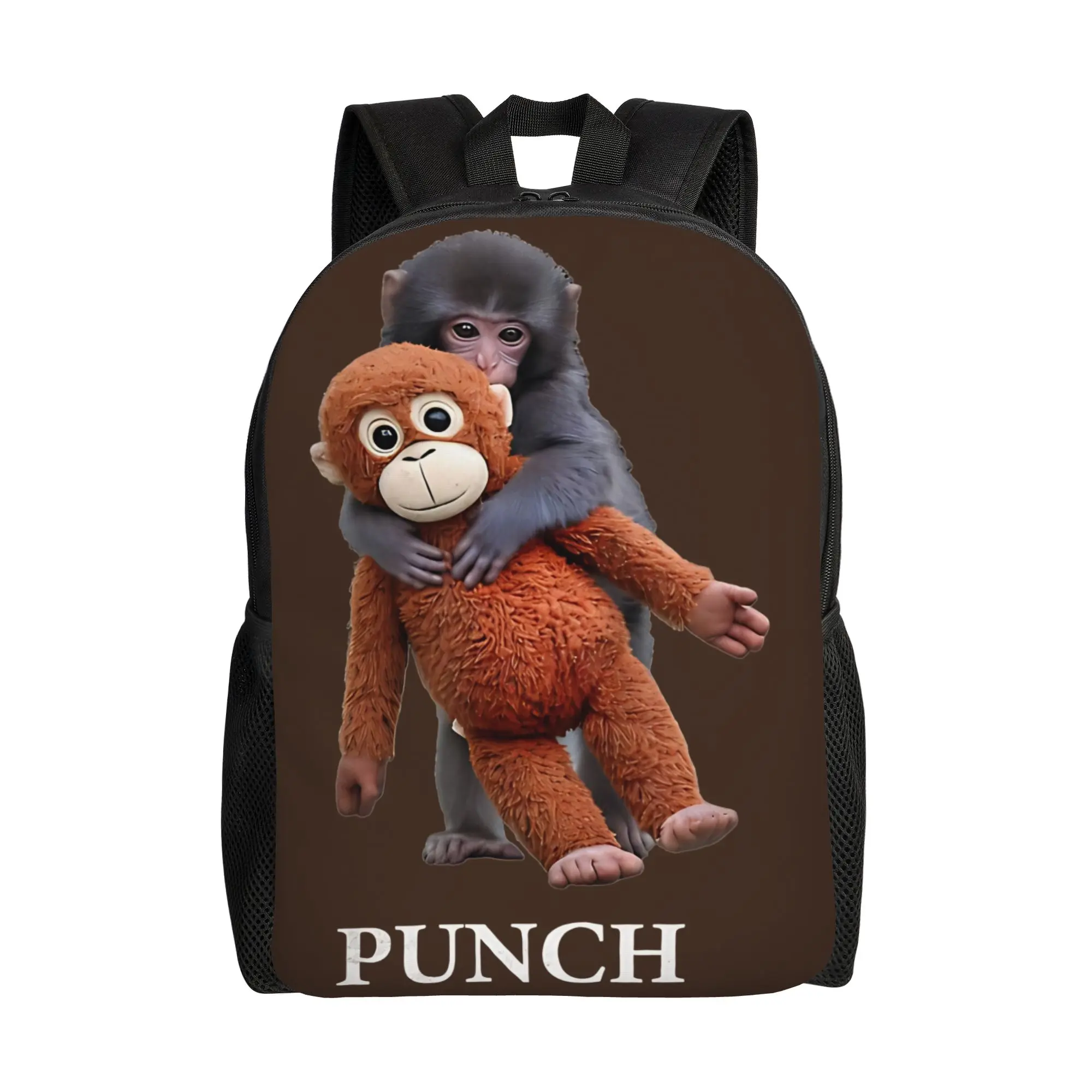 

Рюкзак Baby Punch Monkey для мужчин и женщин, модный студенческий деловой рюкзак, сумка через плечо для ноутбука, подарок