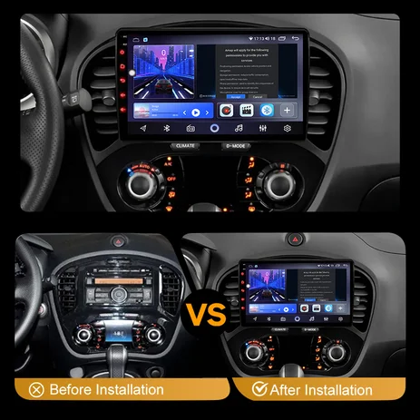 2 din for Nissan Juke 2010-2014 Android 13.0 6+128G Multimedia Player Car Radio Wireless Carplay Auto Original Car Menu