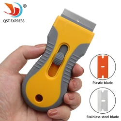 Handle Glue Razor Scraper Plastic/ Stainless steel  Blades for Mobile Phone Tablet Car Glass Cleaner Remover