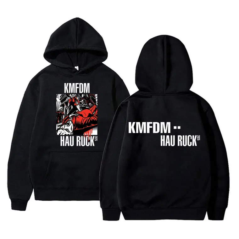 

Rock Band Kmfdm Hau Ruck 2025 Hoodie Men Women Clothing Vintage Gothic Punk Sweatshirt Men's Fashion Casual Oversized Streetwear
