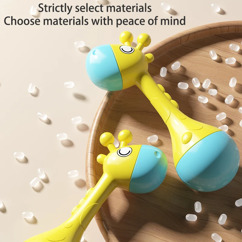 아기 모래 망치 장난감 드러머 흔들리는 딸랑이 기린 아기 딸랑이 흔들어 유아 어린이 몬테소리 대화 형 교육 장난감