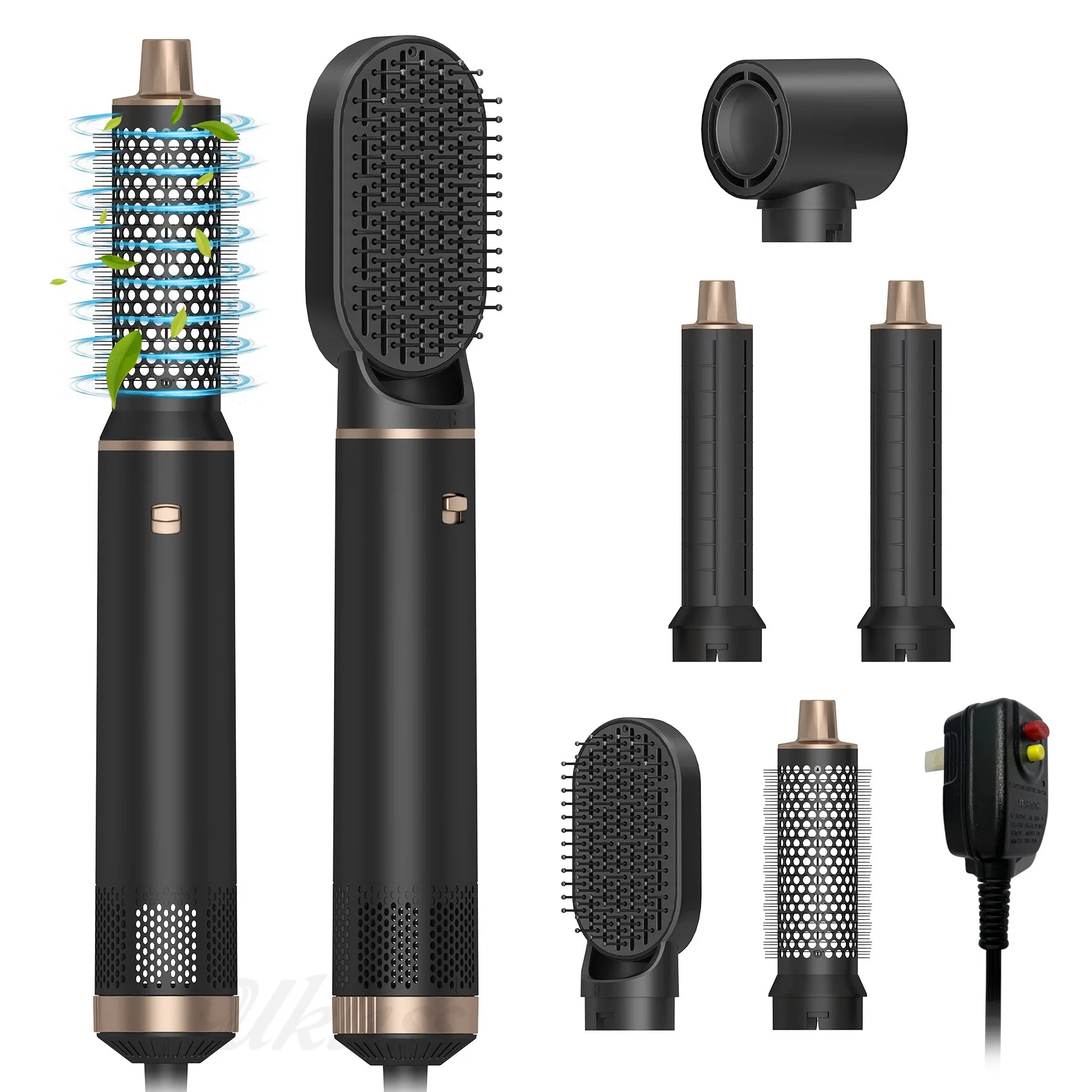 

5 in 1 Hot Air Brush - Blow Dryer Brush & Air Curling Wrap Styler with Negative Ion Technology, Hair Dryer Brush Gift for Women
