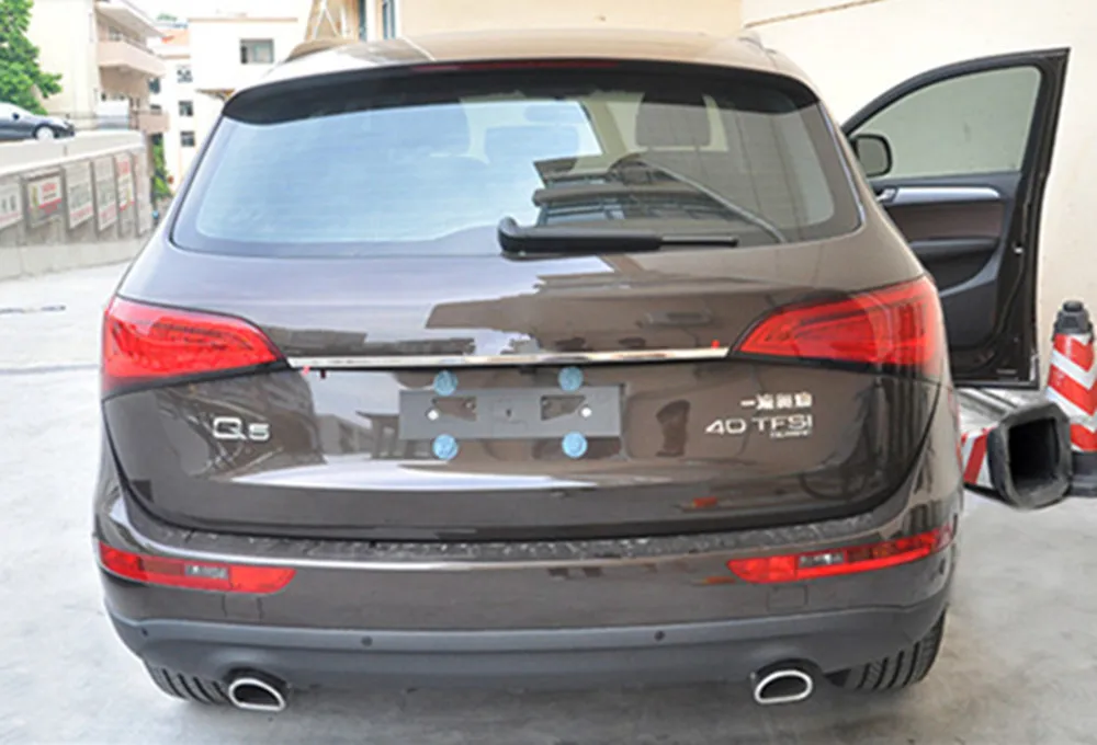 Fit for AUDI Q5 2009-2016 Stainless Steel Chrome Rear Trunk Cover Trim Tail Gate Cargo Door Handle Garnish Molding Styling