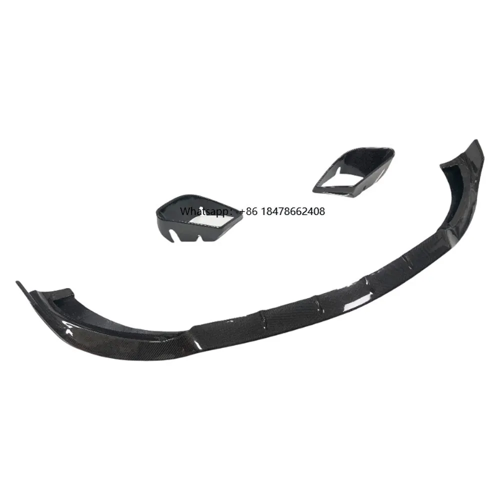 

Carbon Fiber Front Bumper Chin Lip Splitter with Air Vent Cover for W213 E63