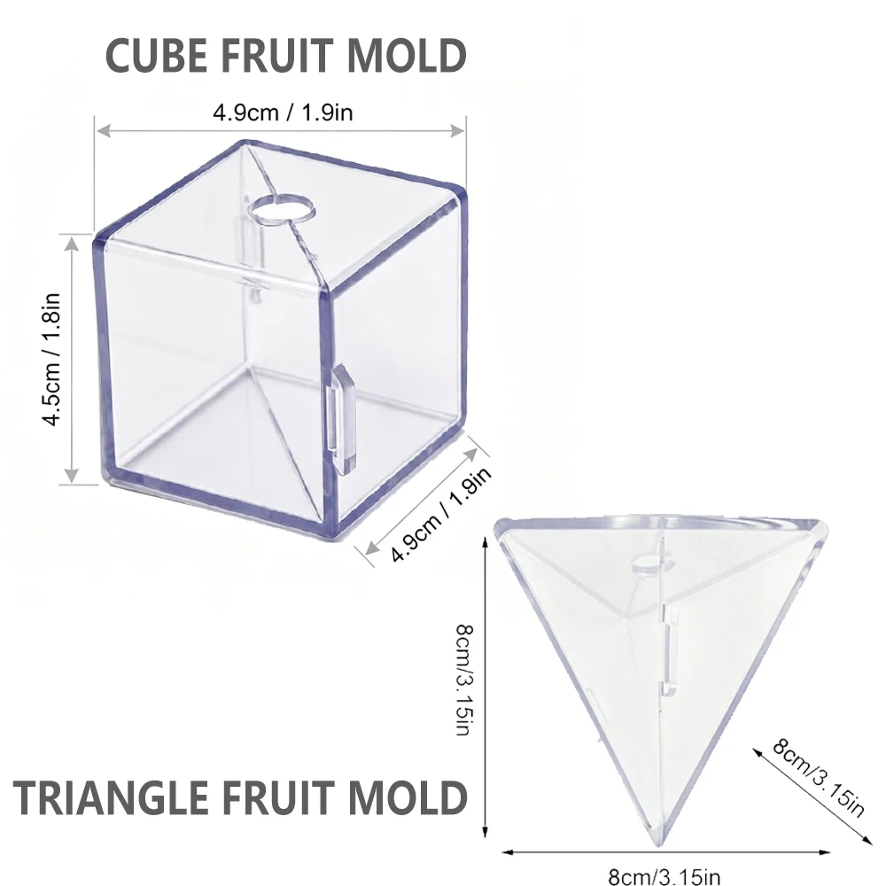 1PC Reusable Transparent Fruit Shaping Mold, Cube & Triangle Plant Shaper for Tomato Cucumber Pumpkin, Ideal Home Gardening Gift