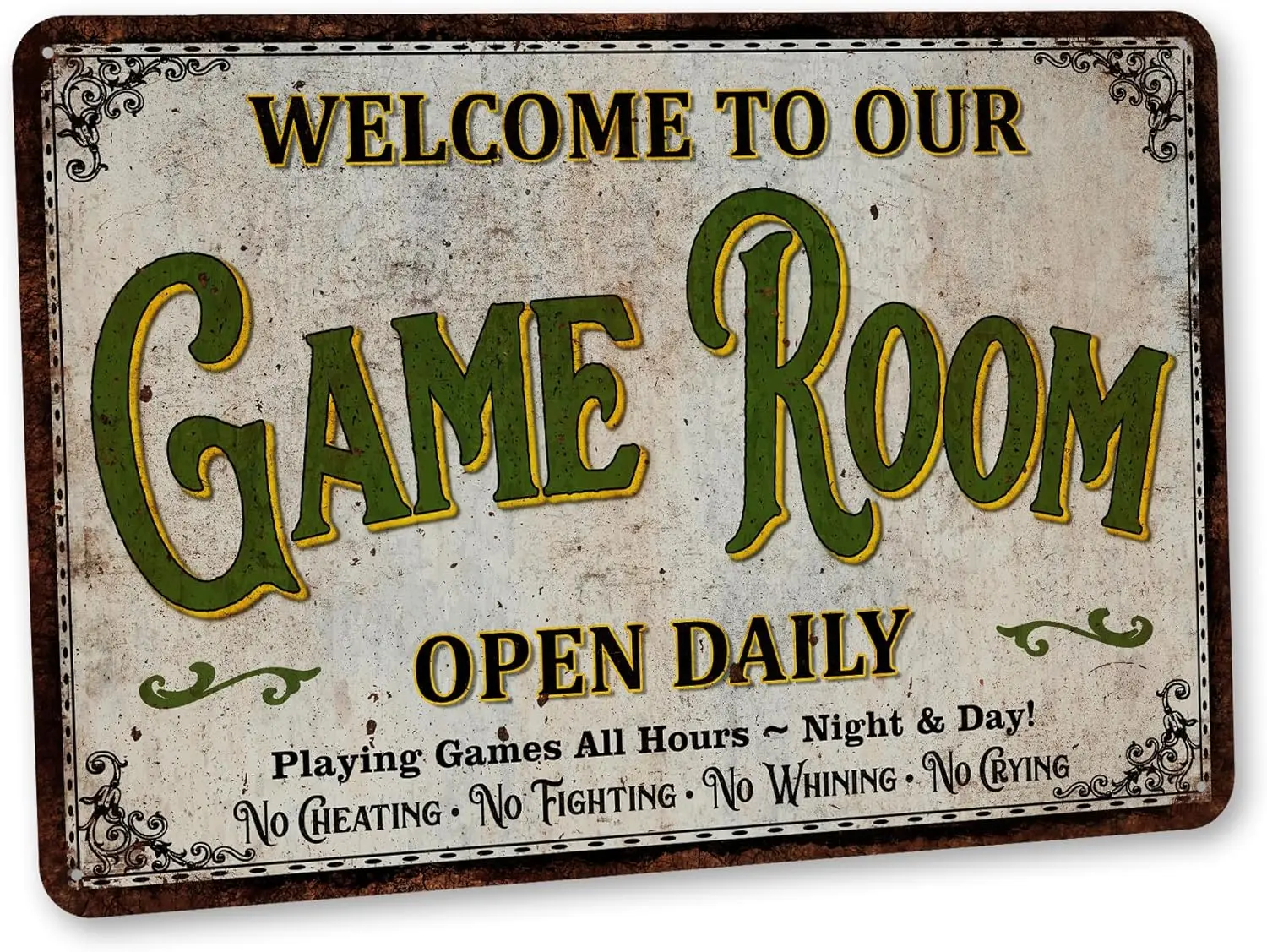 1 PCS,Game Room Sign Game Room Décor Open Daily Gaming Room Family Room Arcade Man Cave Poker Room Décor Game Room Wall Art Poke