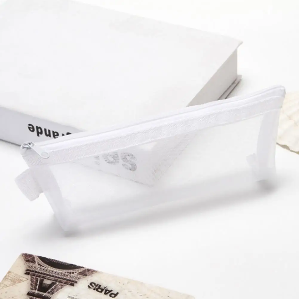 Sturdy Stitching  Useful Minimalist Solid Colour Stationery Pencil Pouch Cloth Stationery Bag Large Capacity   School Supplies