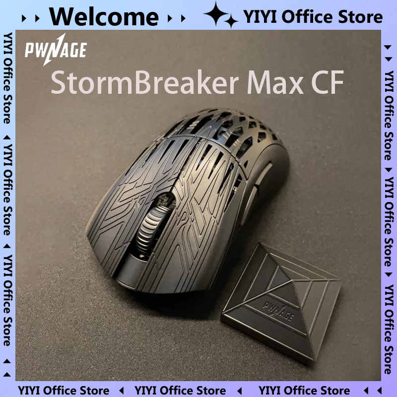 Pwnage StormBreaker MAX Lightweight Carbon Fiber Gaming Mouse Dual Mode Wireless PAW3950 Flagship Sensor 8000Hz Polling Rate