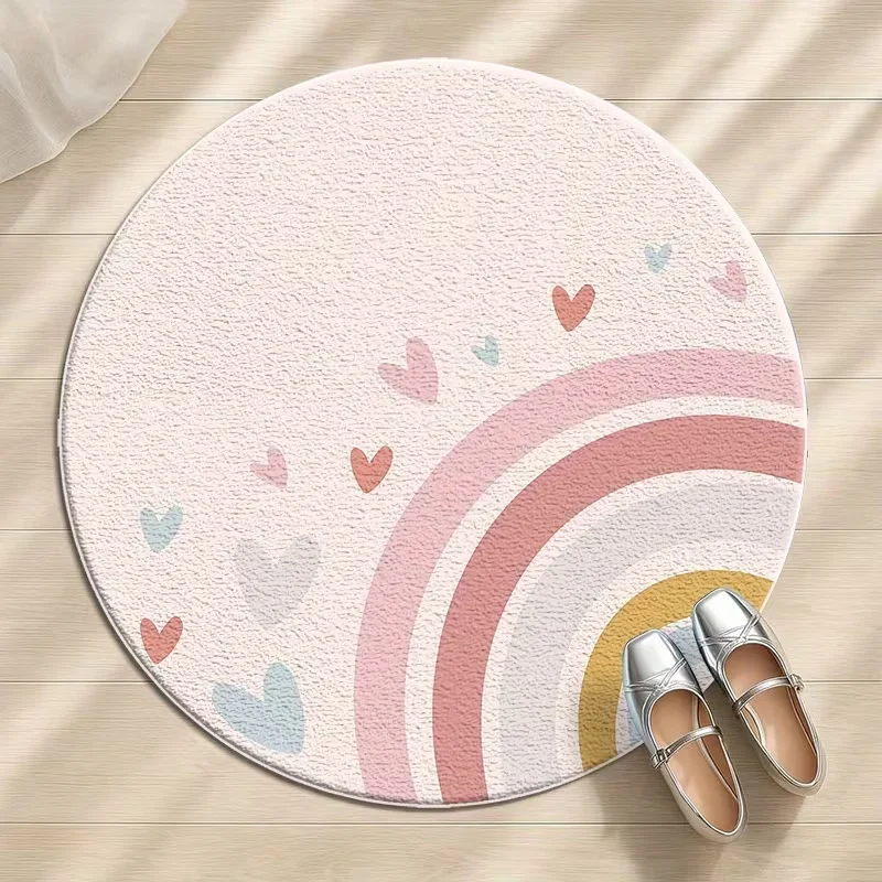 พรมปูพื้นลายจุดสีชมพู รูปหัวใจ - Soft Rug Nursery บทวิจารณ์และราคา