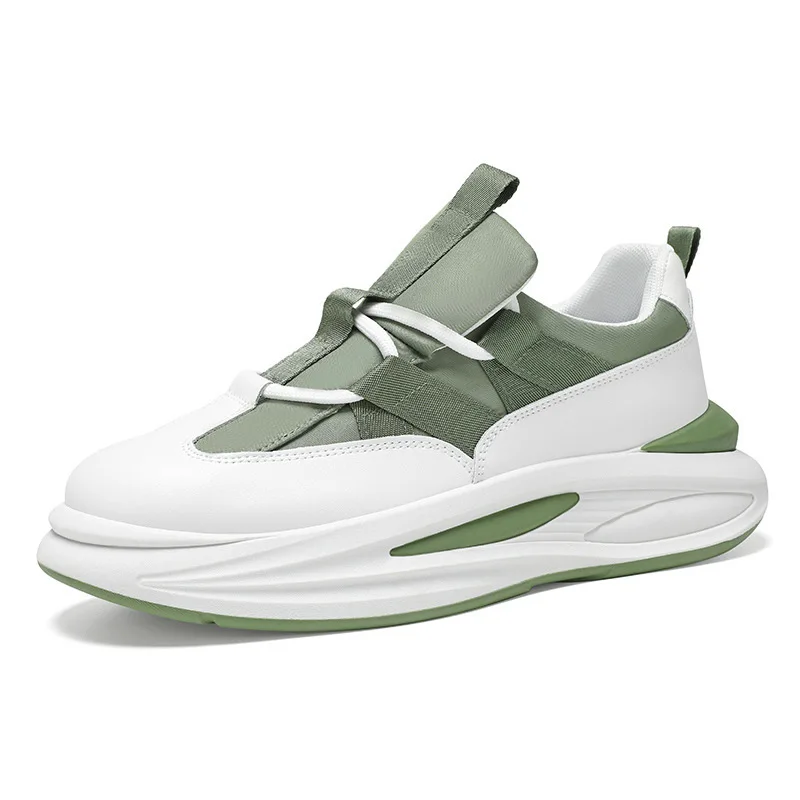 

New breathable umbrella fabric shoes for men, Korean style, trendy and versatile thick-soled sports shoes, casual dad shoes