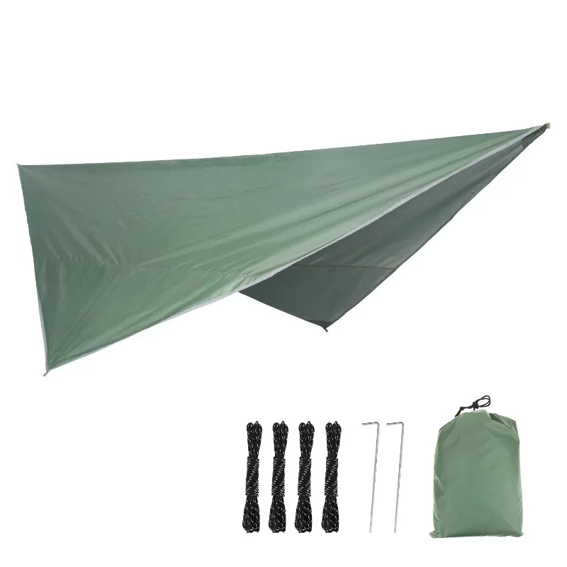 Outdoor Hanging Bed Sleeping Swing Portable Mosquito Net Camping Hammock with Waterproof Sun Shade Canopy Tarp for 1~2 Person