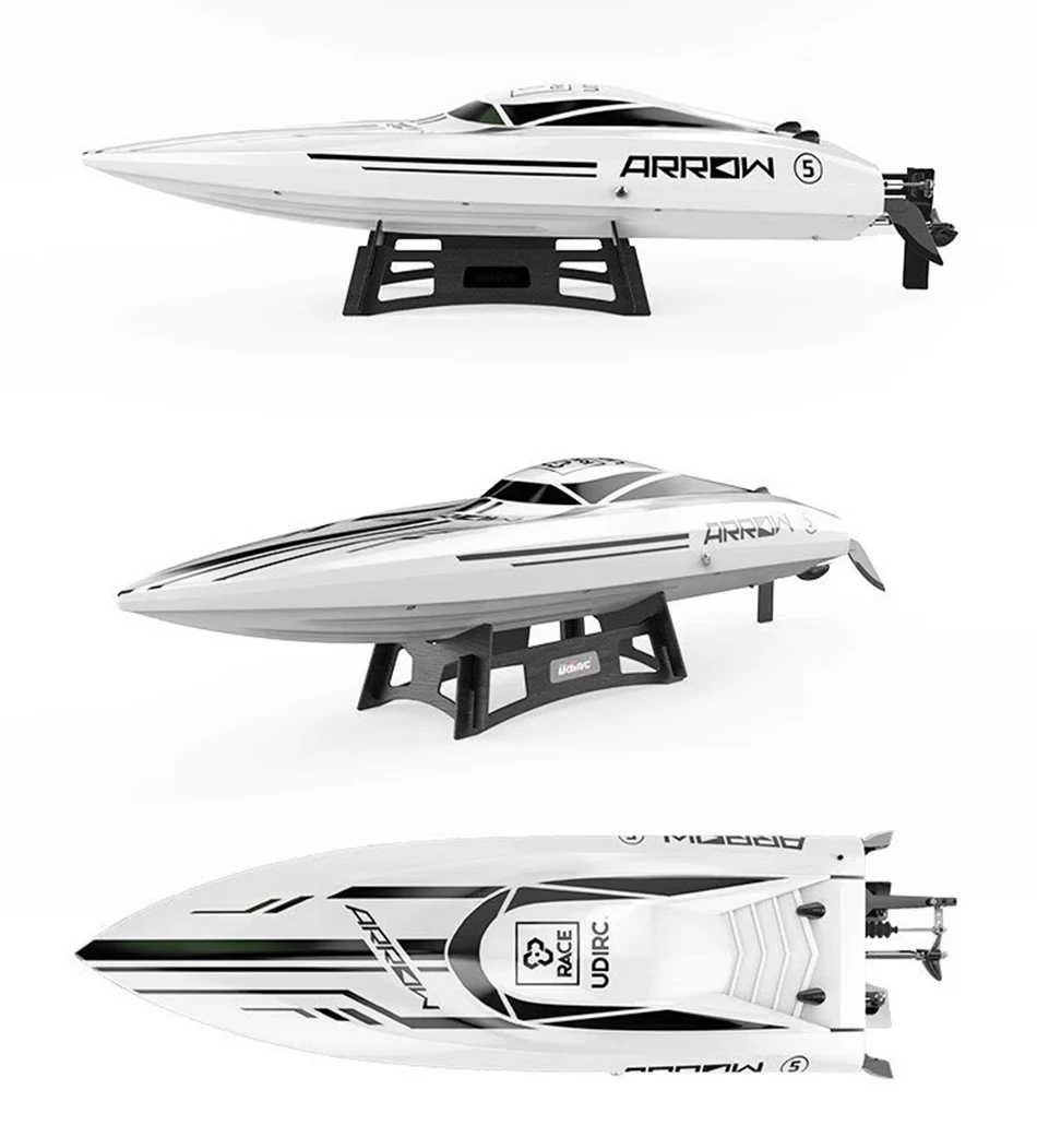 Large Hobby Remote Control Boat for Adults Experts 14y+ RC Brushless Watercraft 50km/h 31mph 3S Battery 4WD