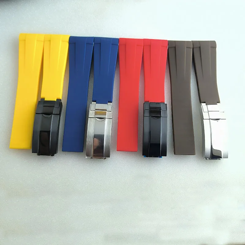 35 Strap Accessories NH Watch strap Rubber material String interface single fold buckle 20mm rubber strap accessories