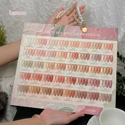 Lemcco 40pcs Nail Gel Polish Set Translucent Nude Jelly Gel Nail Polish Semi Permanent UV LED Gel Varnish Nail Art Manicure