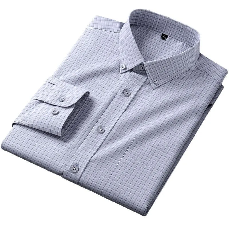 4XL Modal Men's Shirt Long Sleeves Slim Fit Business Formal Office Work white shirts Men High-end Anti-Wrinkle Camisa Social