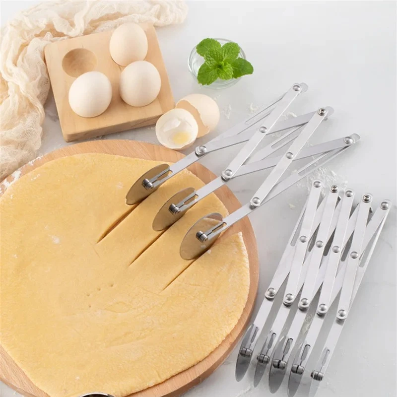 

Разделитель теста из нержавеющей стали 3/5/7, колесный резак, гибкое роликовое лезвие, нож для теста, нож для лапши, пиццы, кондитерских изделий, инструмент для выпечки