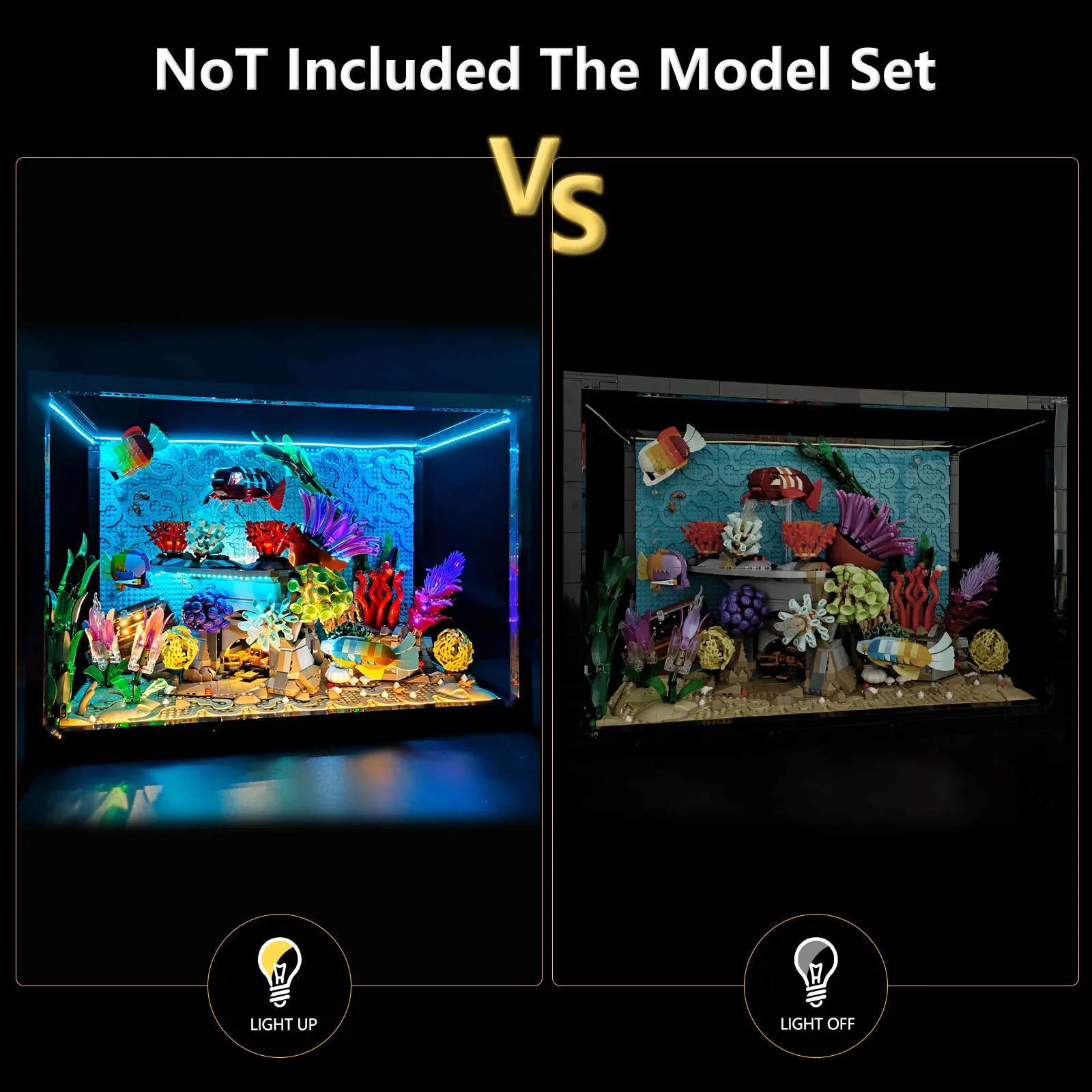 LYBMTWF LED Lighting Kit Compatible with Lego 10366 Tropical Aquarium，DIY light kit  (NOT Include The Building Bricks)