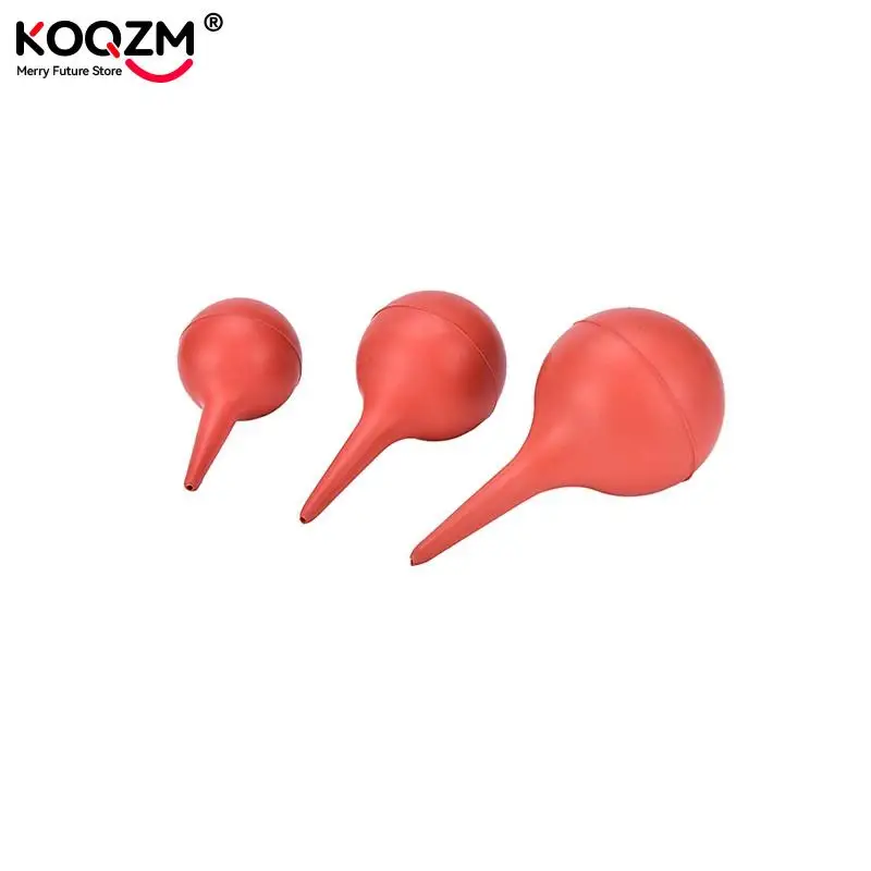 30/60/90ml Lab Laboratory Tool Red Rubber Suction Ear Washing Syringe Squeeze Bulb Rubber Laboratory Tools Vacuum Blower