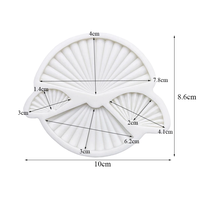 Folding Fan Silicone Sugarcraft Mold Resin Tools Cupcake Baking Mould Fondant Cake Decorating Tools