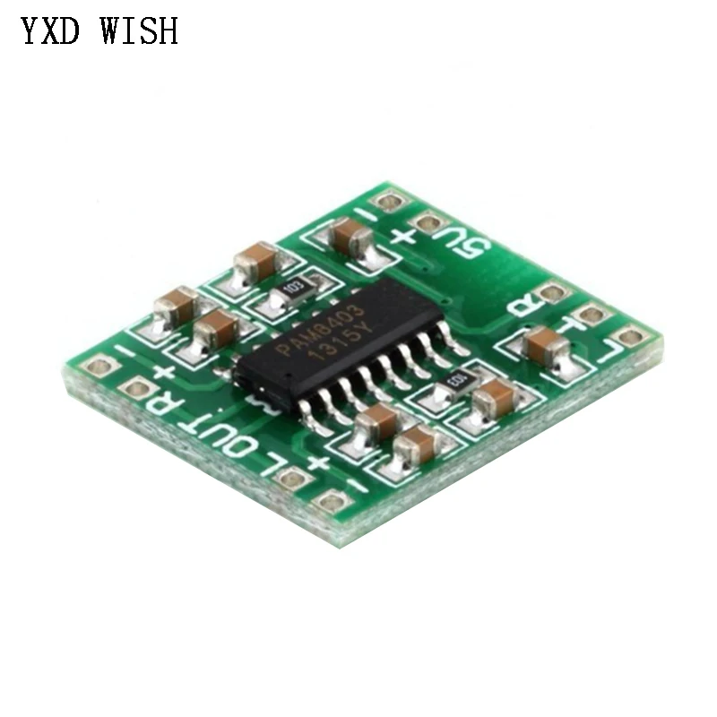 100pcs PAM8403 Mini Power Amplifier Board 2-Channels Stereo Audio Amplifier Module For Arduino 2.5V-5.5V 2*3W USB Power Supply