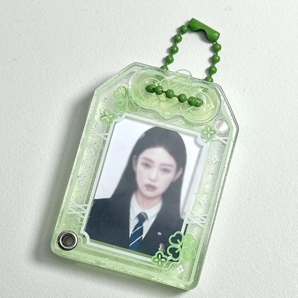 軽量ポータブルカードスリーブアクリル 1 インチフォトペンダント多用途証明書スリーブ