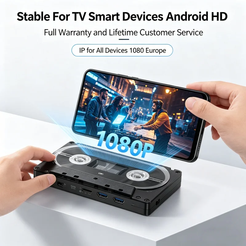 Stable TV Smart Devices Android HD with Full Warranty Lifetime Customer Service IP Compatible for All 1080 Europe ISNT12