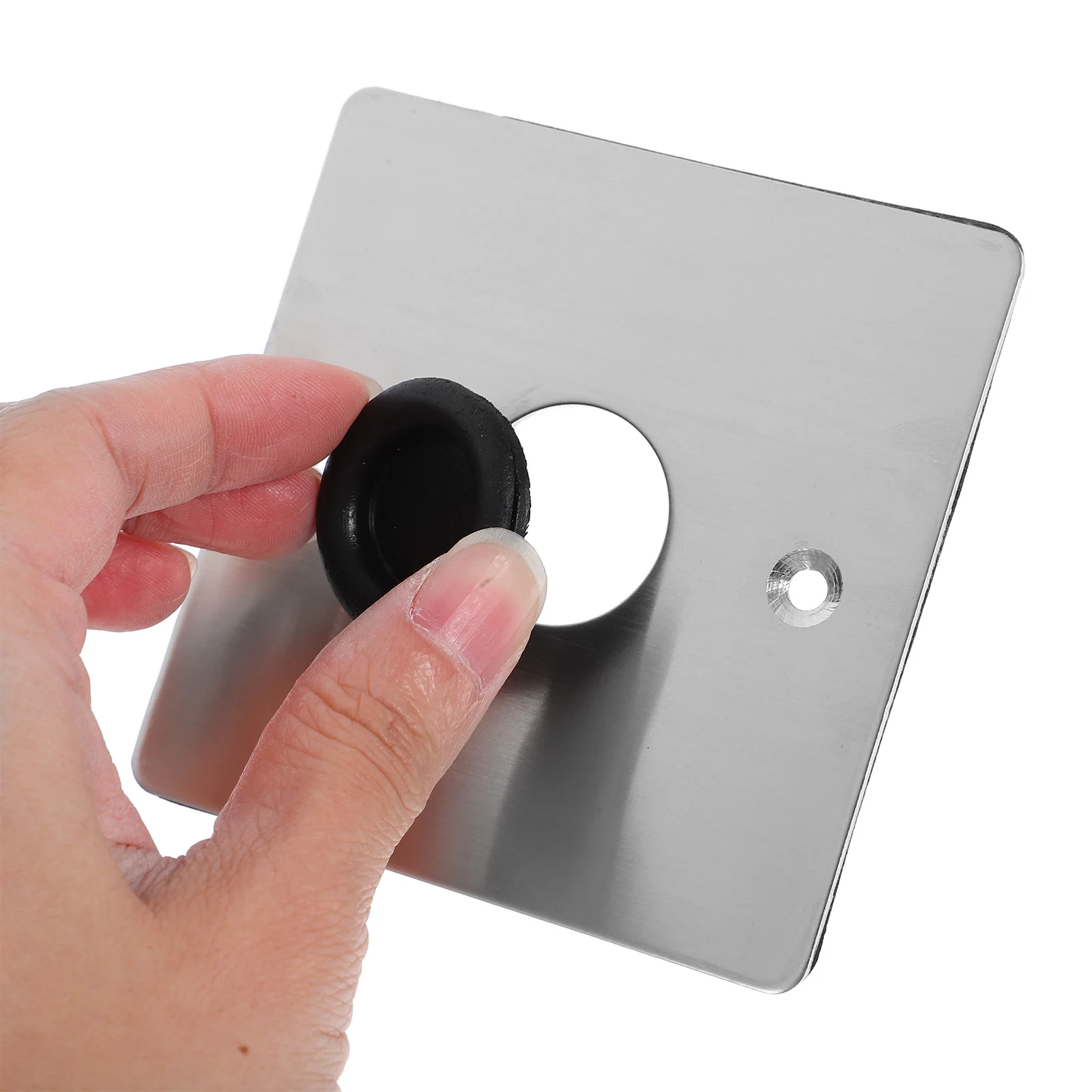 

1 Set Metal Outlet Cover Plate Blank Socket Cover For Ceiling Wall Cable Entry Protection Stainless Steel Faceplate Electrical