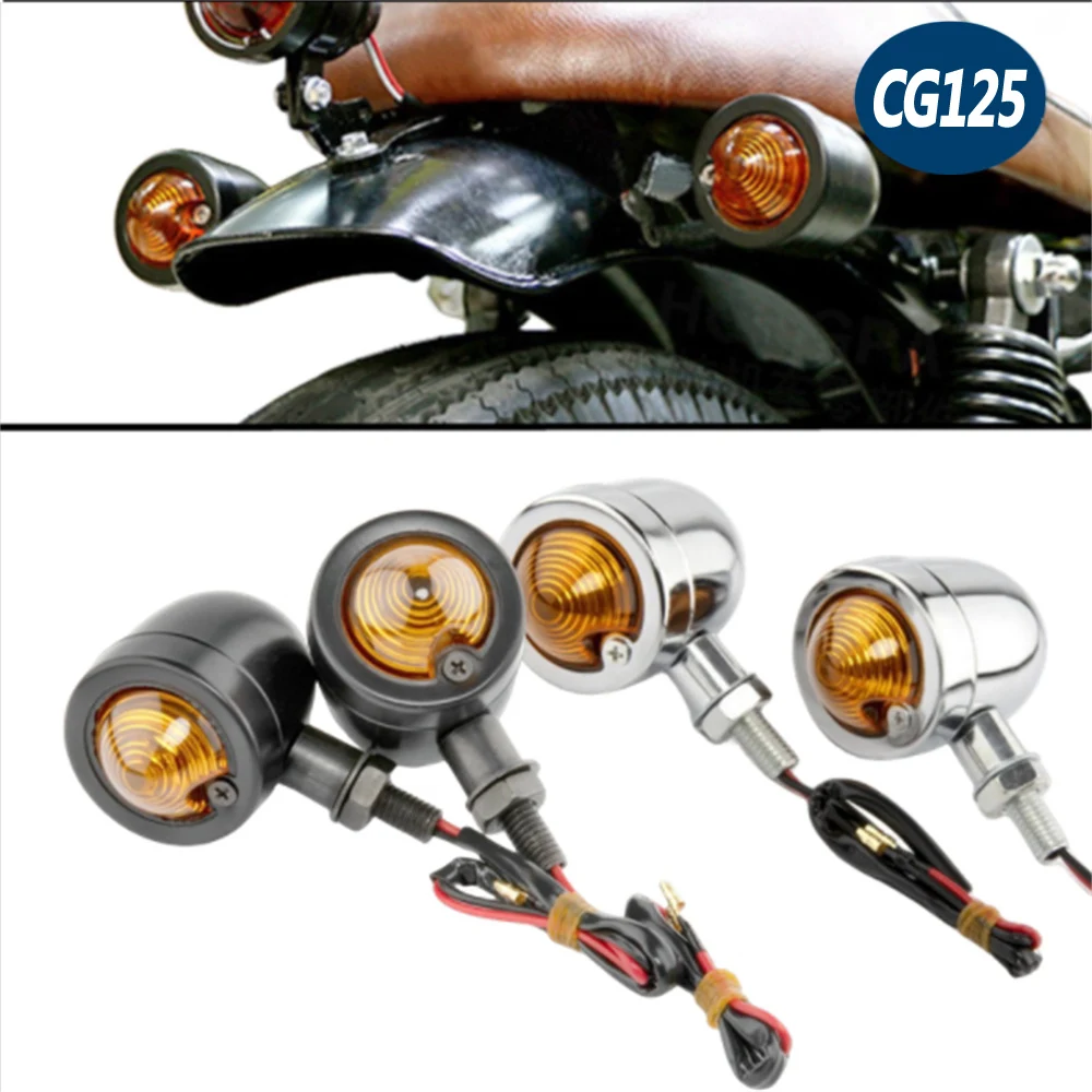 

For HONDA CG125 Taizi Motorcycle Turn Signal Modification Voltage 12V Metal Turn Signal Flashing CG125 Retro Accessories