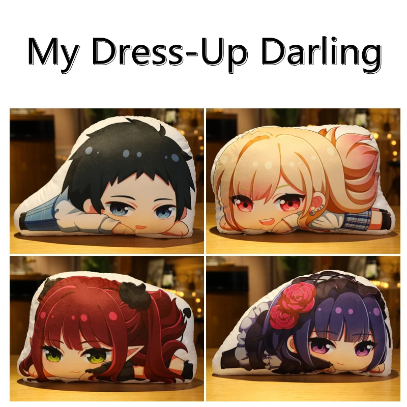 My Dress-Up Darling Plush Toy Marin Wakana Pluhsies Double Sided Printed Throw Pillow Stuffed Anime Bag Pendant Home Decor Gift