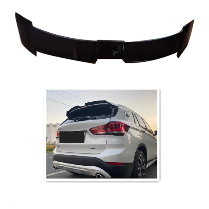 Automotive Parts ABS Plastic Roof Spoiler For 2018-2021 BMW X1 Upgrade Gloss Black Rear Spoiler