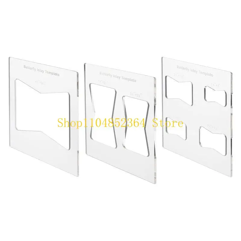 652F para plantilla incrustación mariposa, pajarita carpintería para llave, pajarita madera, incrustaciones y