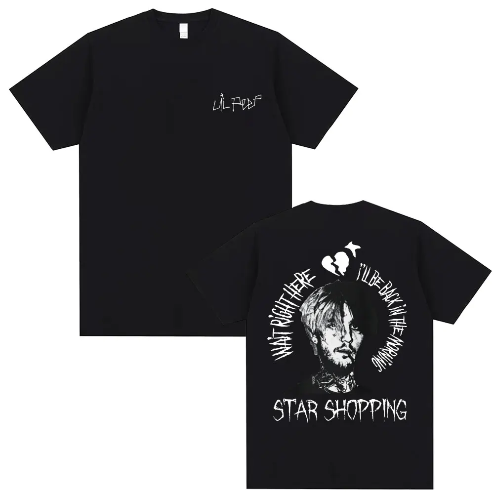 

Rapper Lil Peep Star Shopping Graphic T-shirt Cry Baby Men Women Clothing Oversized Hip Hop T Shirt Men's 90s Vintage Streetwear