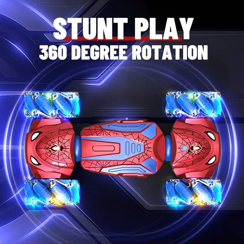 

WOWFU-Mist Spray, 360° Drift Rotation, Double-Sided Flips Remote Control Car Stunt RC Cars 2.4Ghz RC Stunt Car With Lights