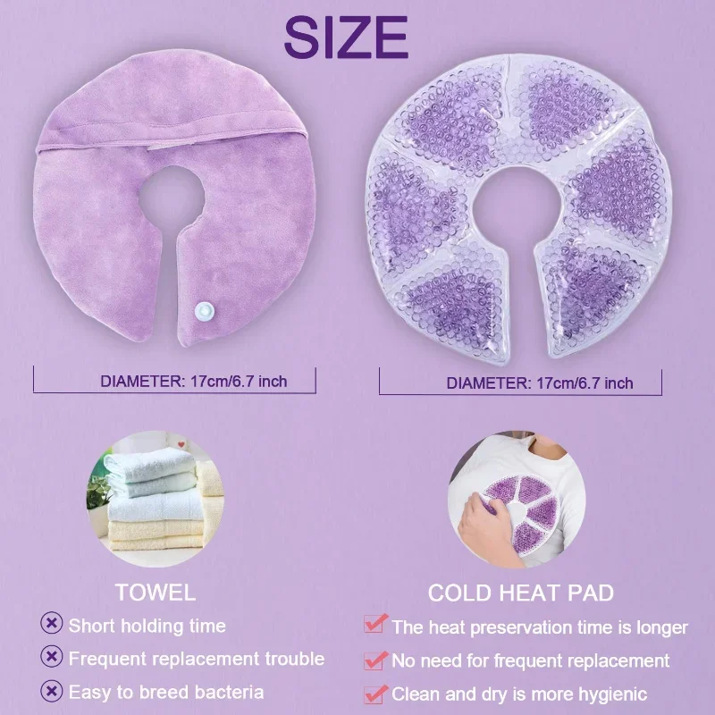 Hot Cold Breastfeeding Gel Pads, Breastfeeding Essentials and Postpartum Recovery, Nursing Pain Relief Breast Therapy Pads,