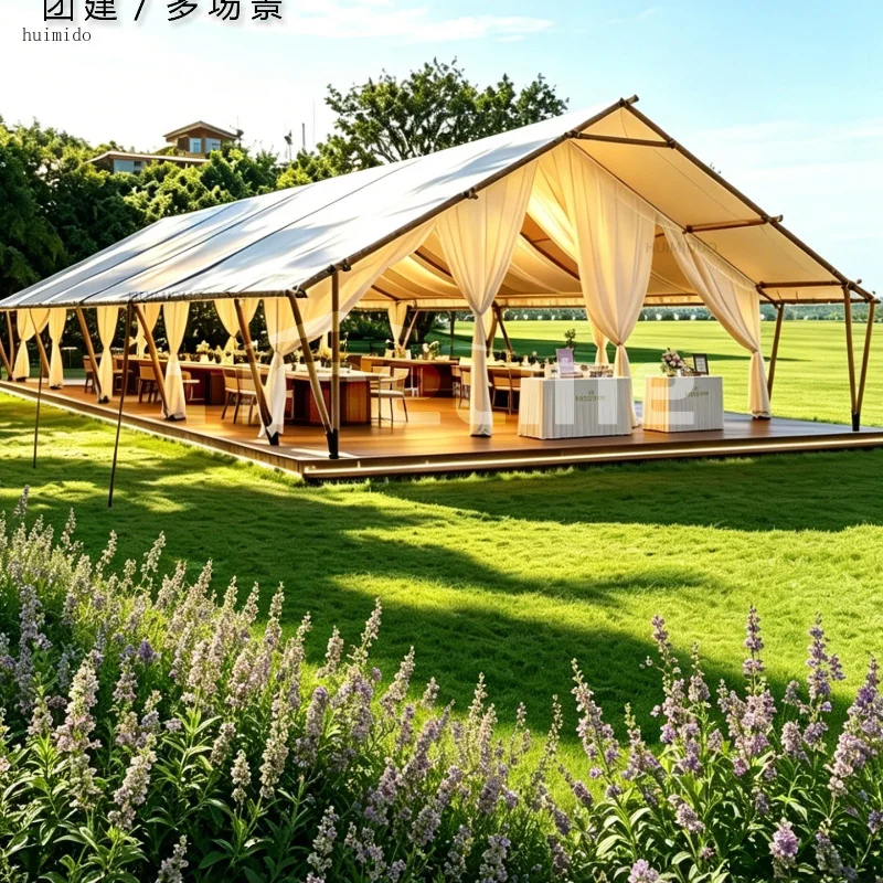 Outdoor Camp Large Canopy Tent Team Building Catering Hospitality Canopy Scenic Bar Agricultural Travel Camping Hotel Tent